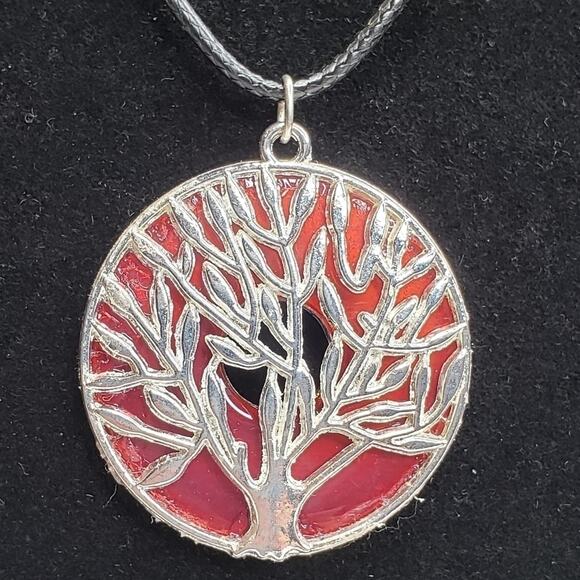 Tree of Life on a Painted Washer Neck… - Picture 4 of 5